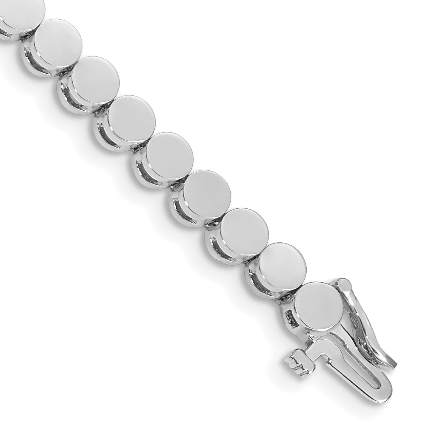 14K White Gold Holds 35 Stones Up To 3.5mm Round Add A Diamond 7 Inch Bracelet