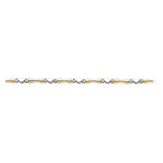 14K Two Tone Diamond Bracelet