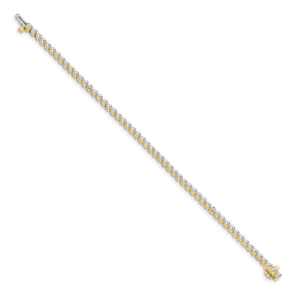 14k Yellow Gold 4 1/3 Ct. Lab Grown Diamond VS/SI+ G+ Tennis Bracelet