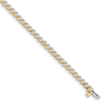 14K Yellow Gold True Origin 2 3/8 Carat Lab Grown Diamond Vs D E F Tennis Bracelet