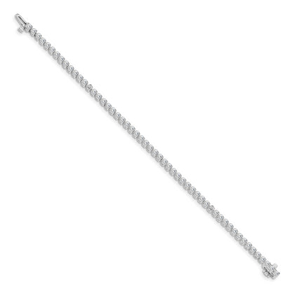 14k White Gold 2 3/8 Ct. Lab Grown Diamond VS/SI+ G+ Tennis Bracelet