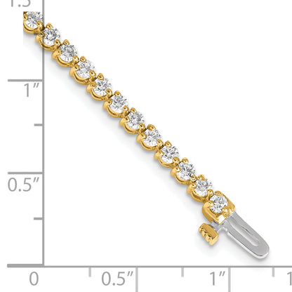 14k Yellow Gold 3 1/3 Ct. Lab Grown Diamond VS/SI+ G+ Tennis Bracelet