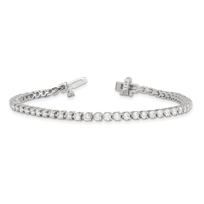 14K White Gold True Origin 2 3/4 Carat Lab Grown Diamond Vs D E F Tennis Bracelet