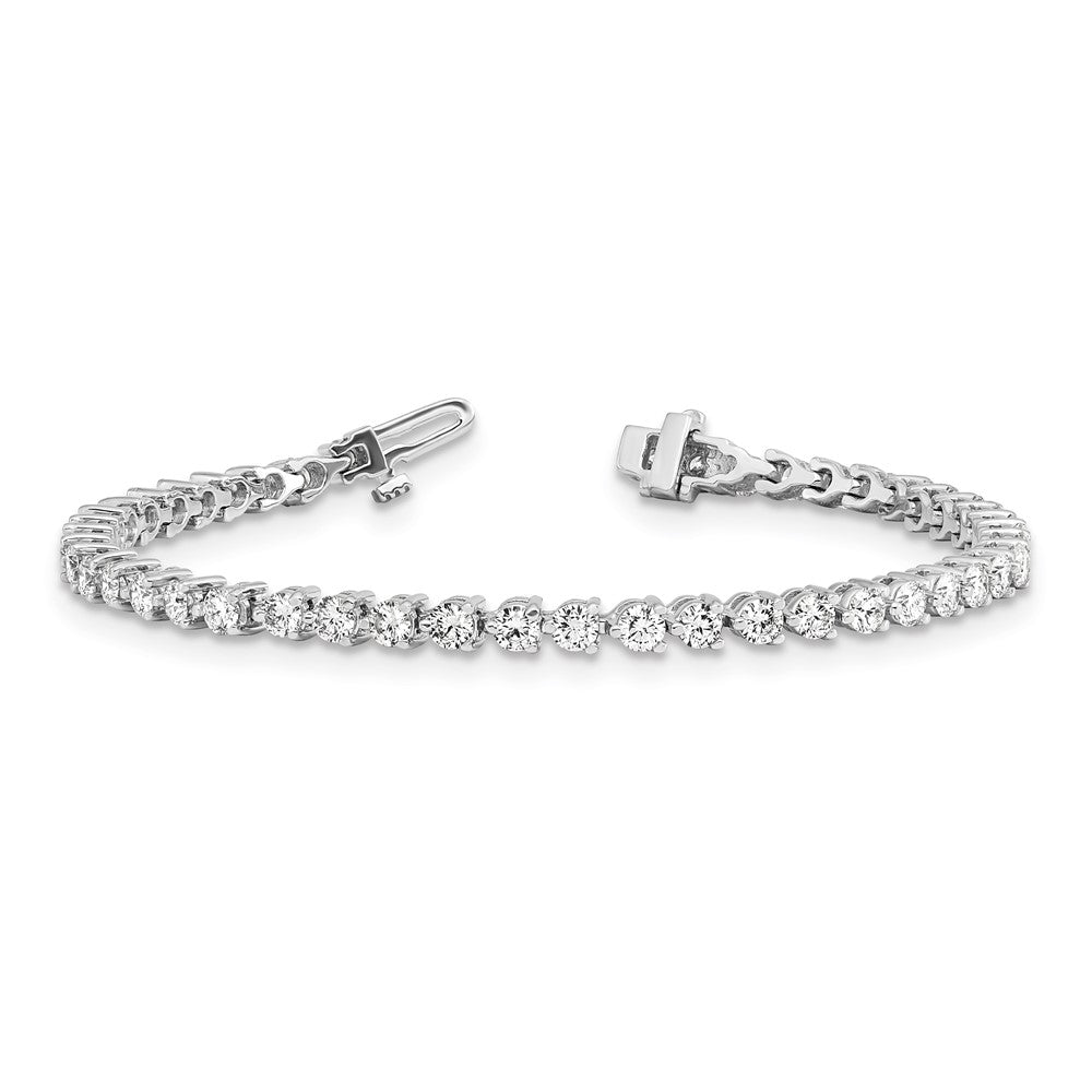 14K White Gold True Origin 4 3/4 Carat Lab Grown Diamond Vs D E F Tennis Bracelet