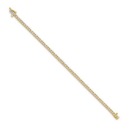 14K Yellow Gold Complete 1.84 Carat Round Vs Diamond 4 Prong 7 Inch Tennis Bracelet