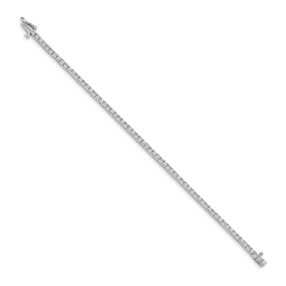 14K White Gold Complete 1.84 Carat Round Aaa Diamond 4 Prong 7 Inch Tennis Bracelet