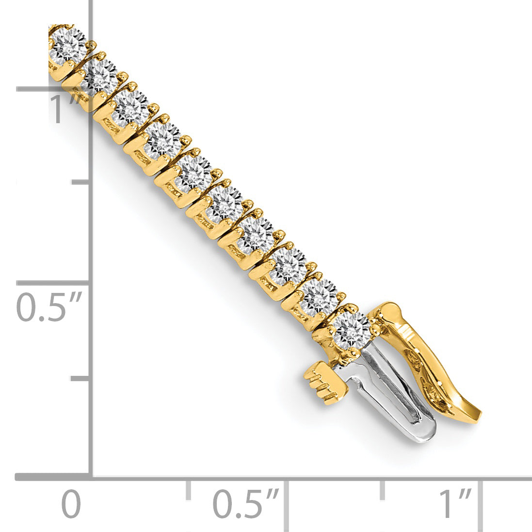 14K Yellow Gold Complete 3.05 Carat Round Vs Diamond 4 Prong 7 Inch Tennis Bracelet