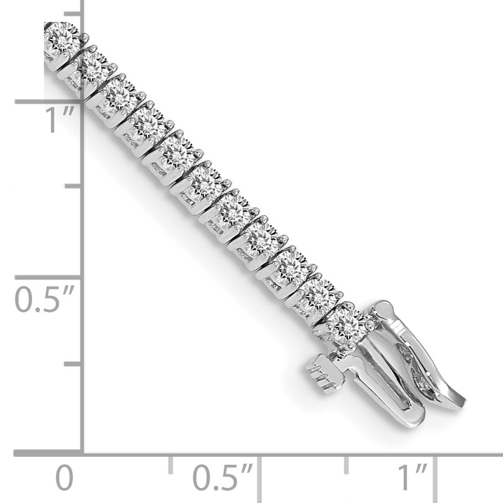 14K White Gold Complete 3.05 Carat Round Vs Diamond 4 Prong 7 Inch Tennis Bracelet