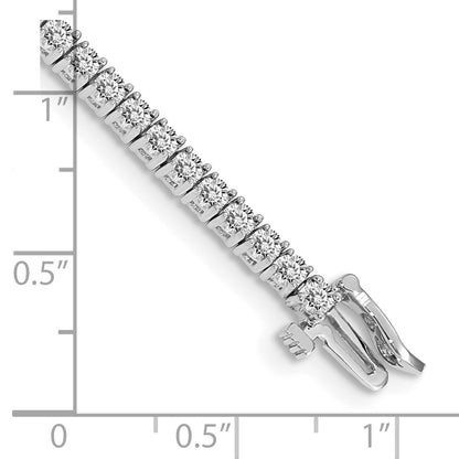 14K White Gold Complete 3.05 Carat Round Vs Diamond 4 Prong 7 Inch Tennis Bracelet