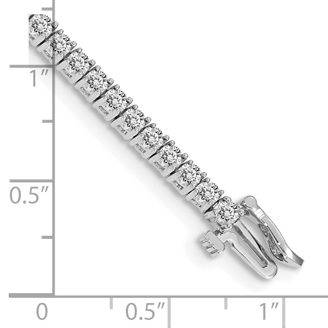 14K White Gold Complete 3.05 Carat Round Aa Diamond 4 Prong 7 Inch Tennis Bracelet