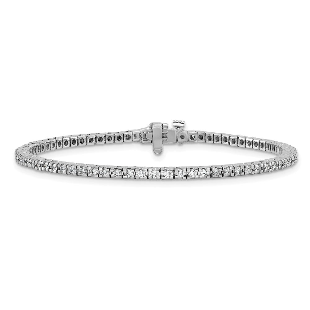 14k White Gold 1 1/4 Ct. Lab Grown Diamond VS/SI+ G+ Round Tennis Bracelet