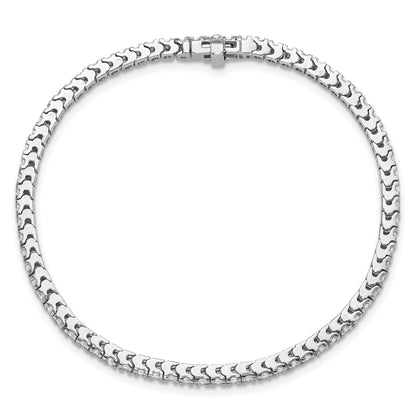 14K White Gold Complete 1.25 Carat Round Vs Diamond 4 Prong 7 Inch Tennis Bracelet