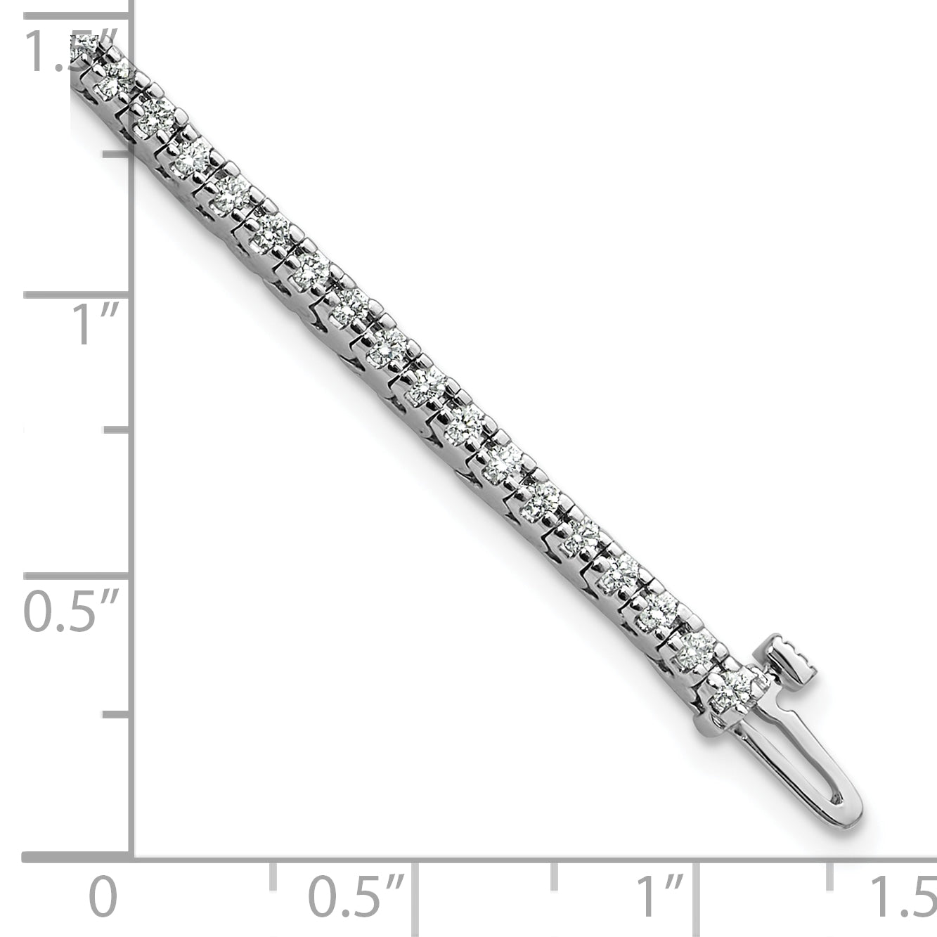 14k White Gold 1 1/4 Ct. Lab Grown Diamond VS/SI+ G+ Round Tennis Bracelet