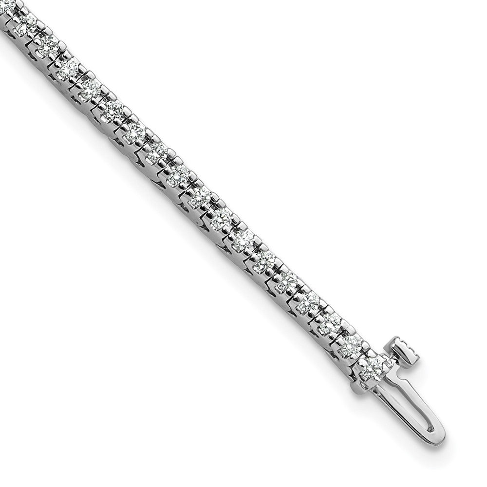 14k White Gold 1 1/4 Ct. Lab Grown Diamond VS/SI+ G+ Round Tennis Bracelet