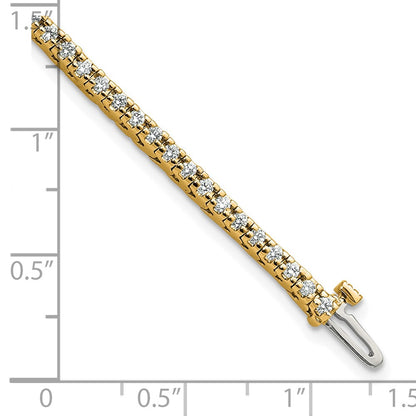 14K Yellow Gold True Origin 1 1/4 Carat Lab Grown Diamond Vs D E F Tennis Bracelet