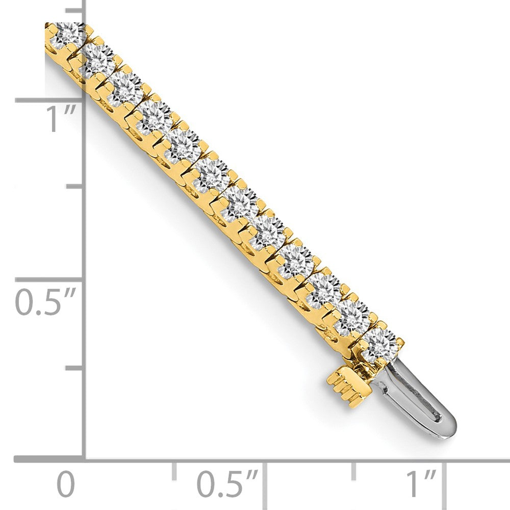14k Yellow Gold 2 1/6 Ct. Lab Grown Diamond VS/SI+ G+ Round Tennis Bracelet
