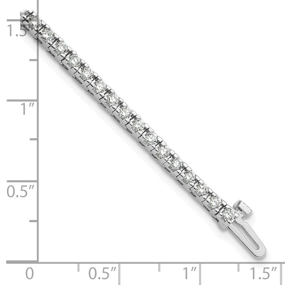 14k White Gold 2 1/6 Ct. Lab Grown Diamond VS/SI+ G+ Round Tennis Bracelet