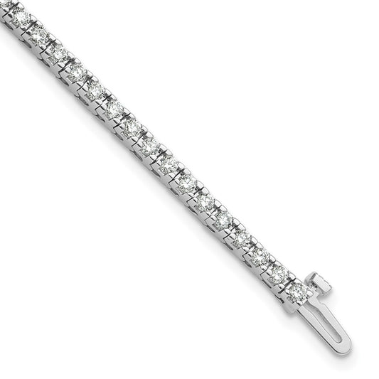 14K White Gold True Origin 2 1/6 Carat Lab Grown Diamond Vs D E F Tennis Bracelet