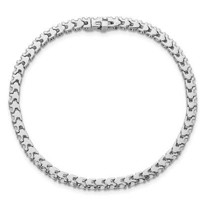 14K White Gold Complete 2.18 Carat Round A Diamond 4 Prong 7 Inch Tennis Bracelet