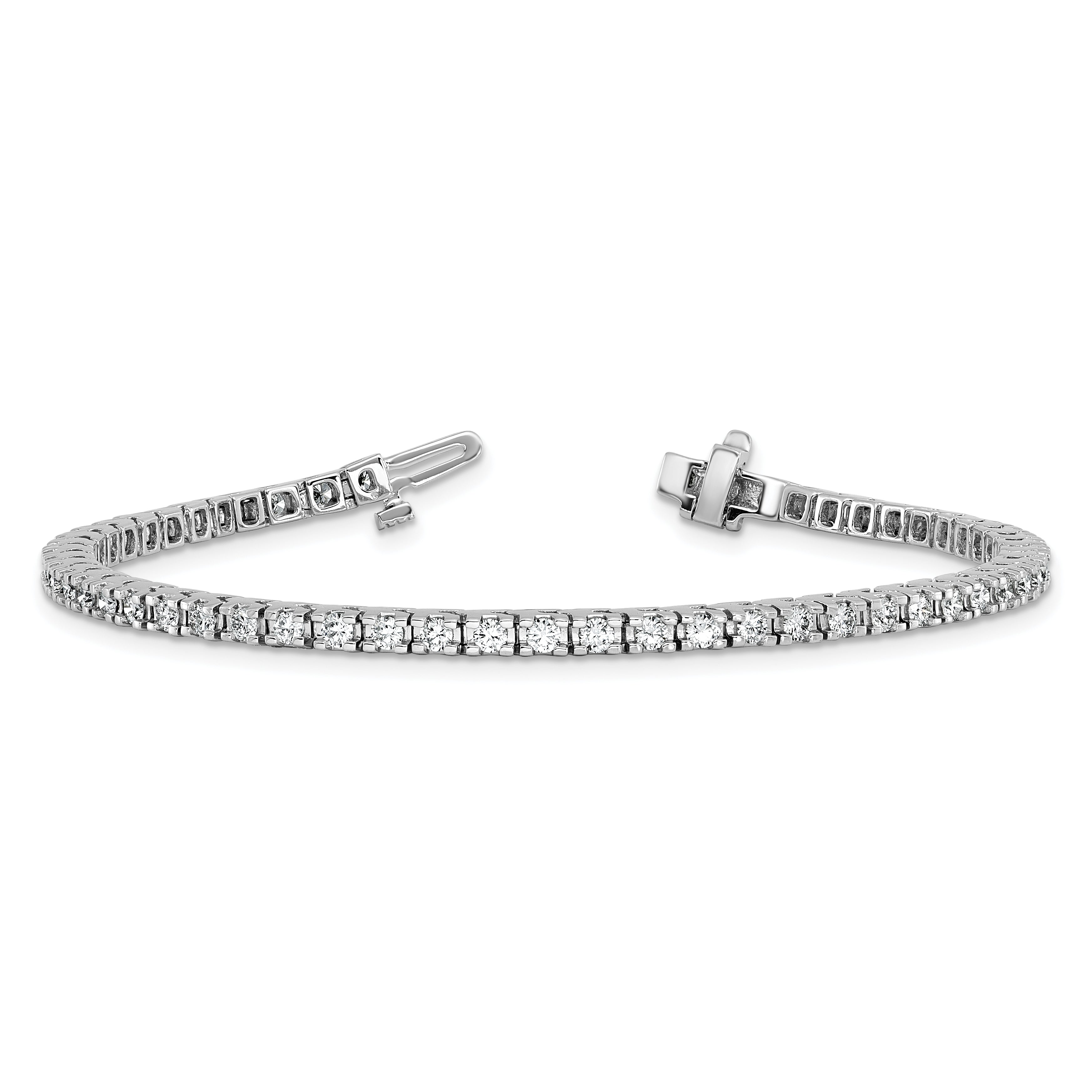 14k White Gold 14kw Lab Grown VS/SI FGH Diamond Tennis Bracelet