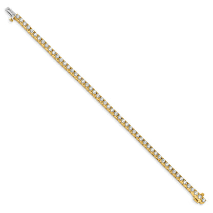 14K Yellow Gold True Origin 4 1/10 Carat Lab Grown Diamond Vs D E F Tennis Bracelet