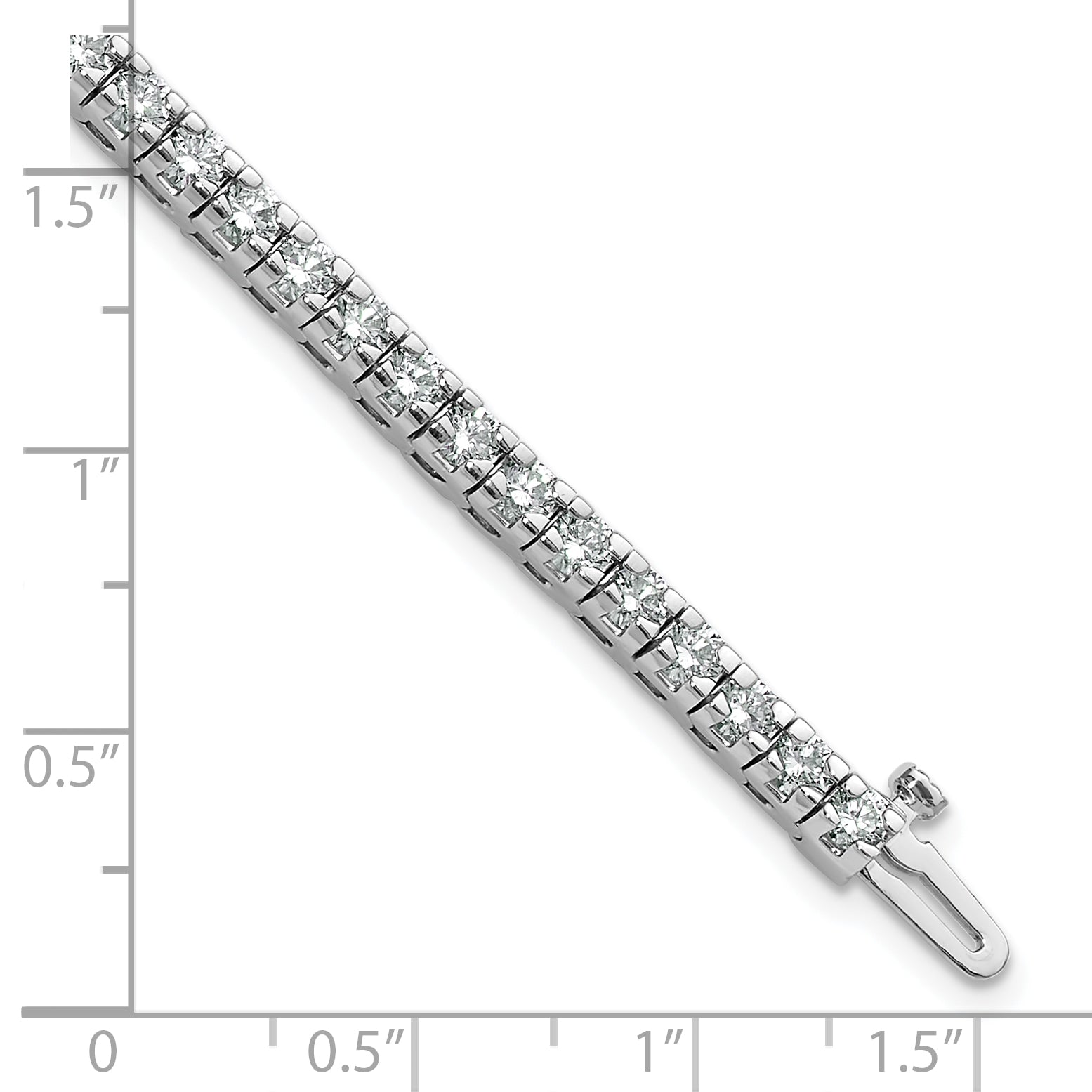 14k White Gold 4 5/8 Ct. Lab Grown Diamond VS/SI+ G+ Round Tennis Bracelet