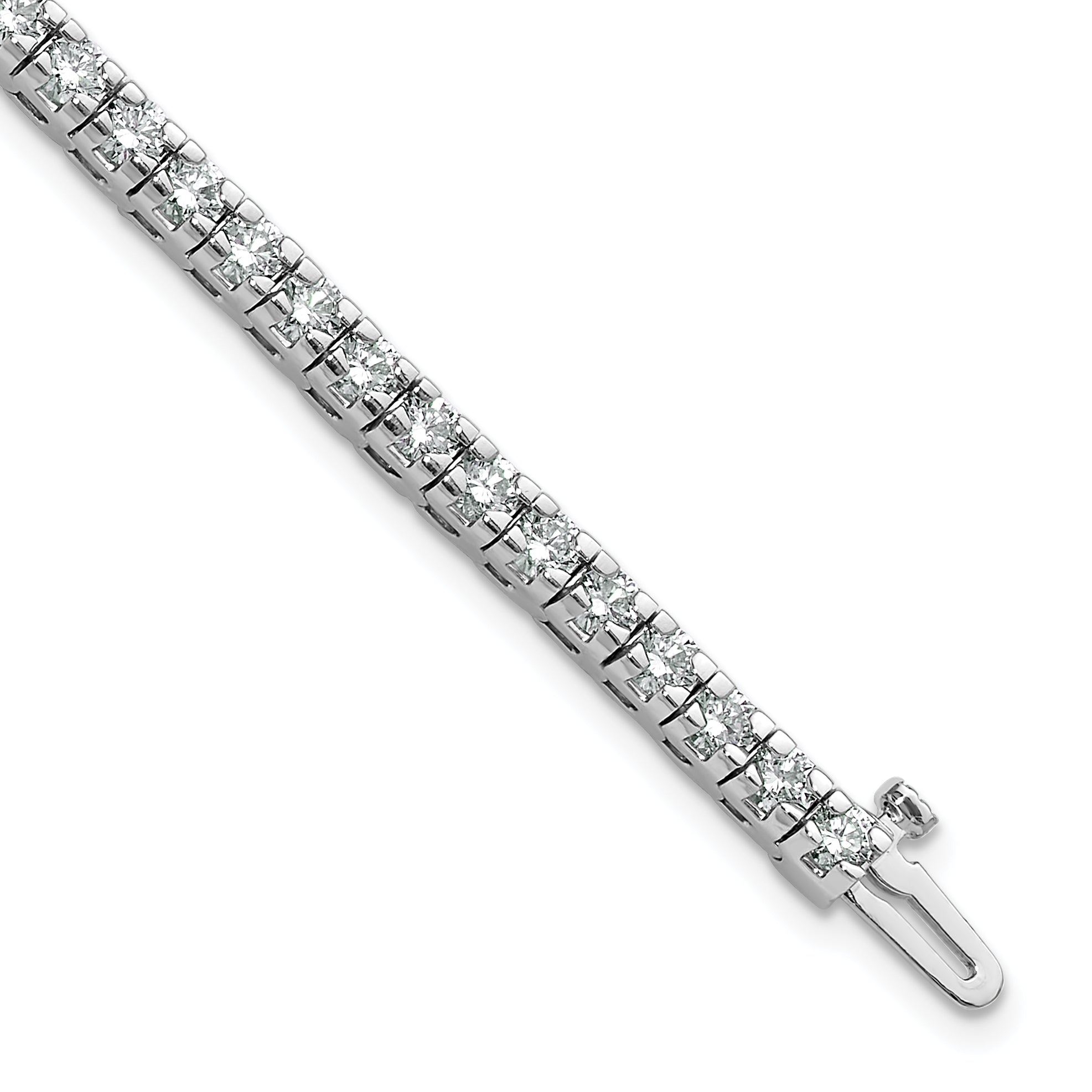 14k White Gold 4 5/8 Ct. Lab Grown Diamond VS/SI+ G+ Round Tennis Bracelet