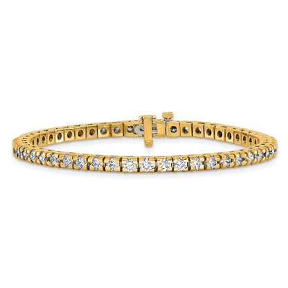 14k Yellow Gold 4 5/8 Ct. Lab Grown Diamond VS/SI+ G+ Round Tennis Bracelet