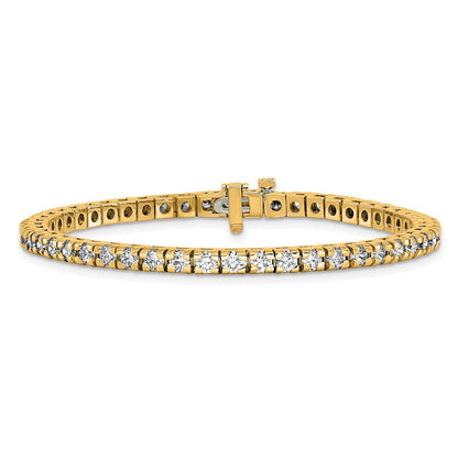 14K Yellow Gold Lab Grown Vs/Si+ G+ Dia Tennis Bracelet