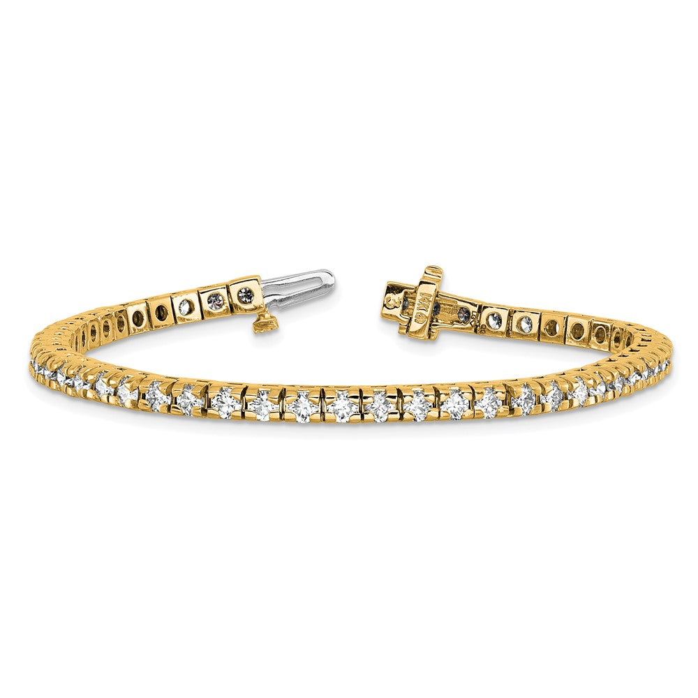 14K Yellow Gold Lab Grown Vs/Si+ G+ Dia Tennis Bracelet