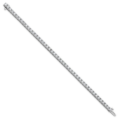 14k White Gold 5 7/8 Ct. Lab Grown Diamond VS/SI+ G+ Round Tennis Bracelet