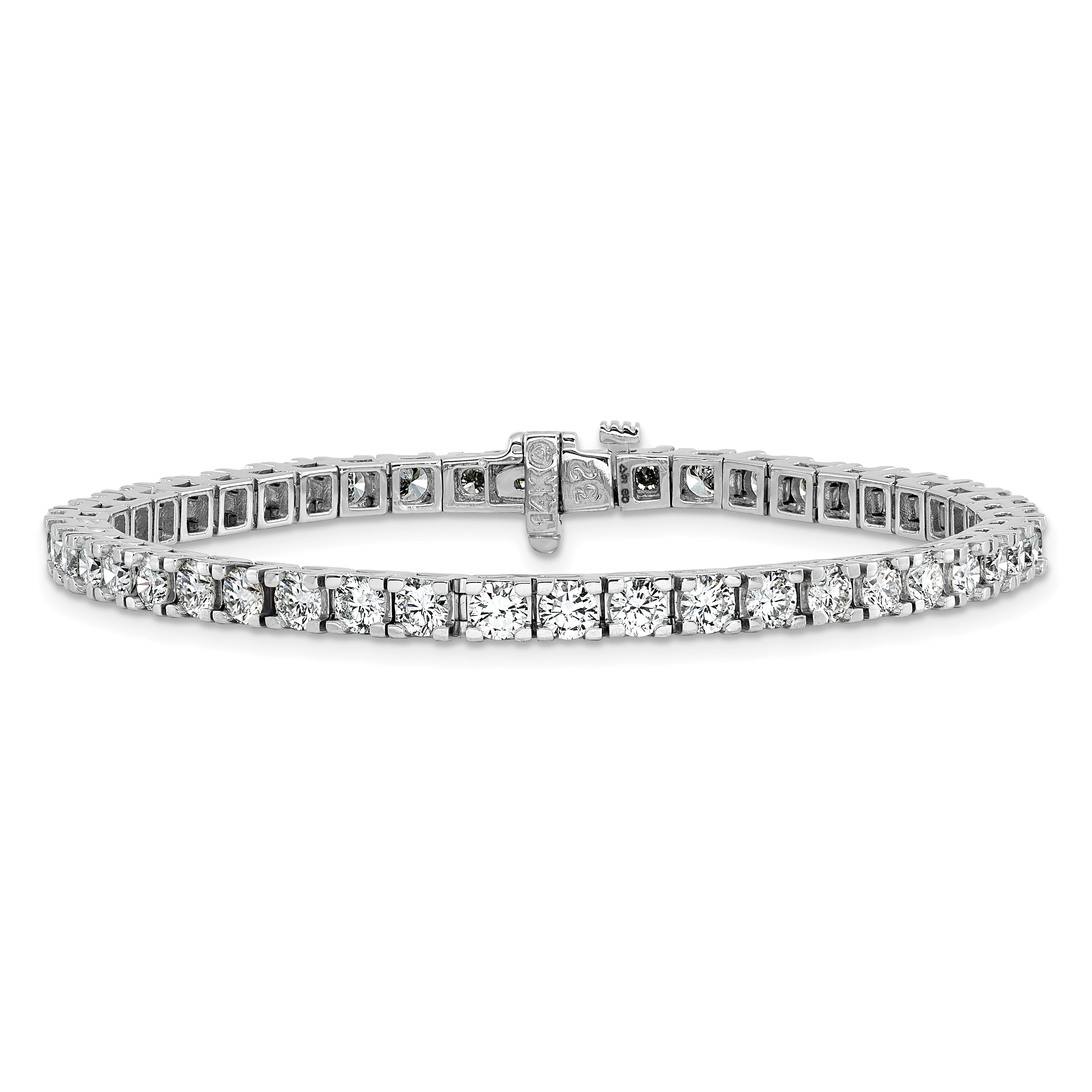 14K White Gold True Origin 6 3/8 Carat Lab Grown Diamond Vs D E F Tennis Bracelet