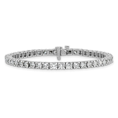 14k White Gold 5 7/8 Ct. Lab Grown Diamond VS/SI+ G+ Round Tennis Bracelet