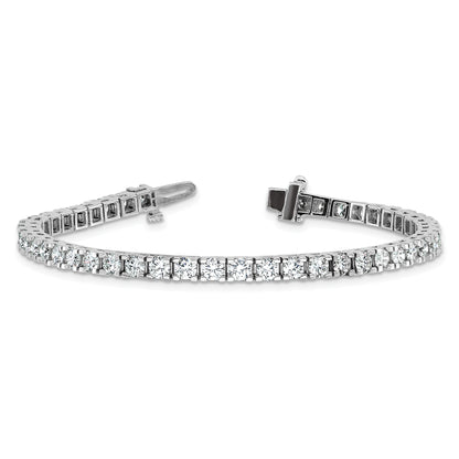 14k White Gold 5 7/8 Ct. Lab Grown Diamond VS/SI+ G+ Round Tennis Bracelet