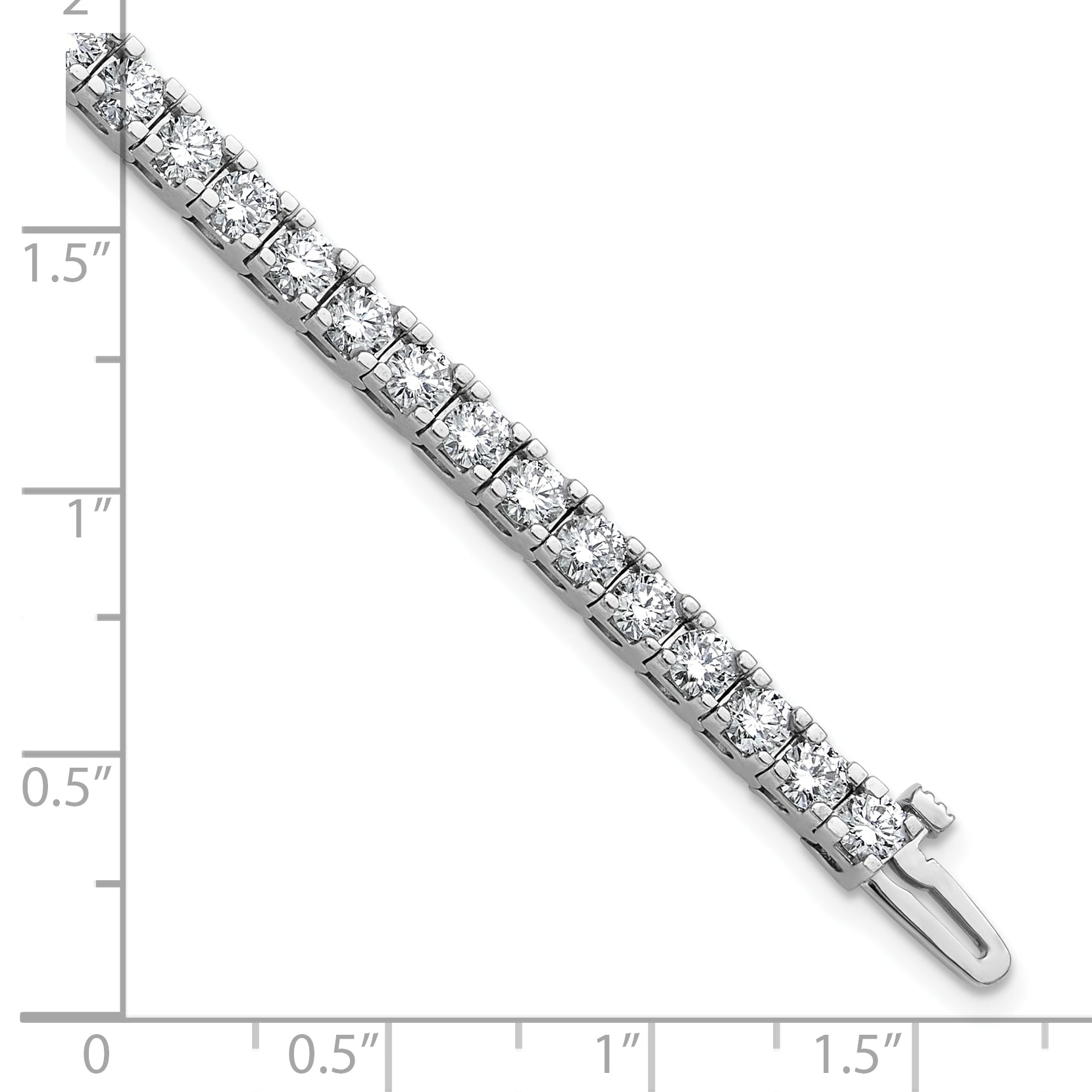 14k White Gold 5 7/8 Ct. Lab Grown Diamond VS/SI+ G+ Round Tennis Bracelet