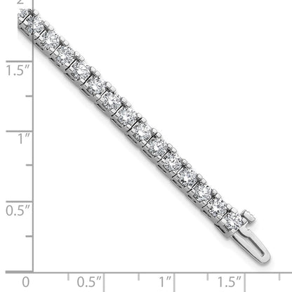 14k White Gold 5 7/8 Ct. Lab Grown Diamond VS/SI+ G+ Round Tennis Bracelet