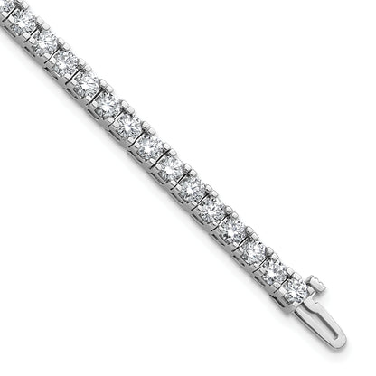 14k White Gold 5 7/8 Ct. Lab Grown Diamond VS/SI+ G+ Round Tennis Bracelet