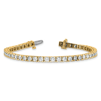14k Yellow Gold 5 7/8 Ct. Lab Grown Diamond VS/SI+ G+ Round Tennis Bracelet