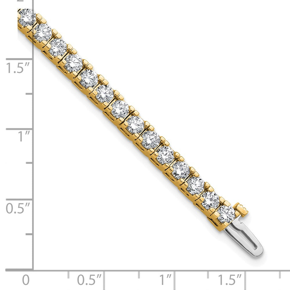 14k Yellow Gold 5 7/8 Ct. Lab Grown Diamond VS/SI+ G+ Round Tennis Bracelet