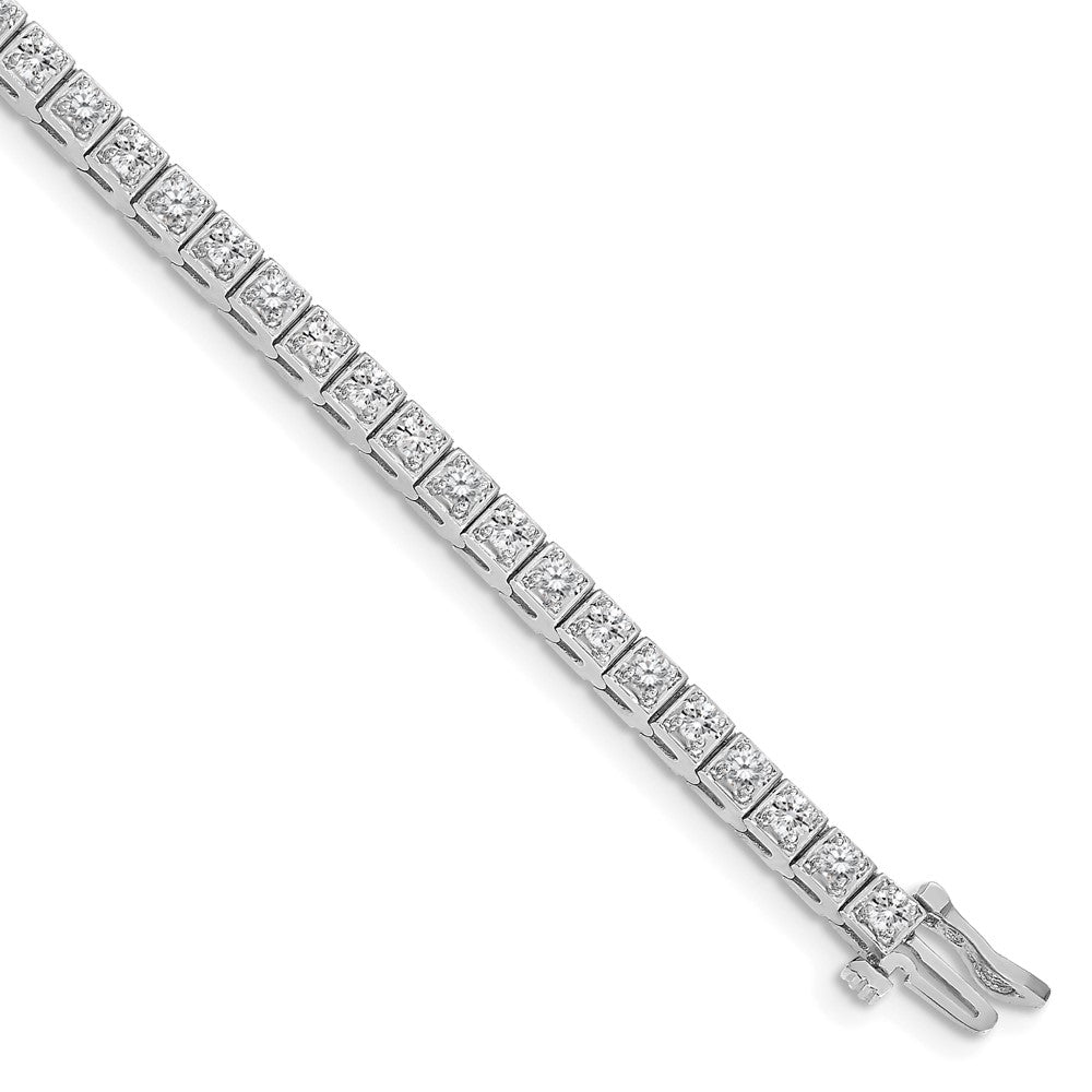 14K White Gold Complete 1.75 Carat Round Vs Diamond 4 Prong 7 Inch Tennis Bracelet