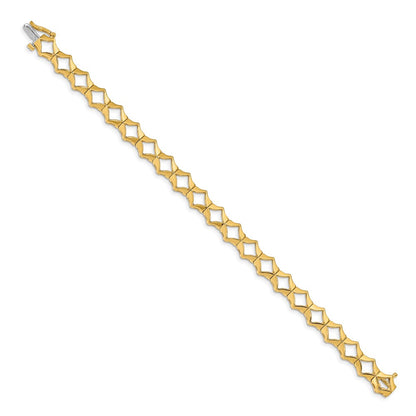 14K Yellow Gold Holds 21 Stones Up To 2.75mm Add A Diamond 7 Inch Tennis Bracelet