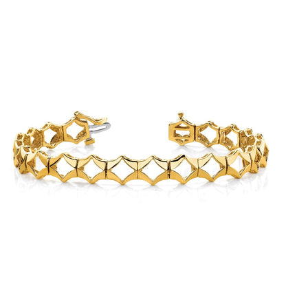 14K Yellow Gold Holds 21 Stones Up To 2.75mm Add A Diamond 7 Inch Tennis Bracelet