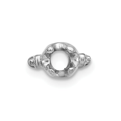 14K White Gold Head Holds Up To 2.75mm For X864 Add A Diamond Bracelet