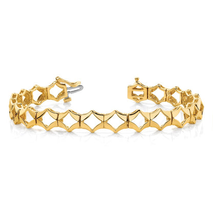 14K Yellow Gold Holds 19 Stones Up To 3.25mm Add A Diamond 7 Inch Tennis Bracelet