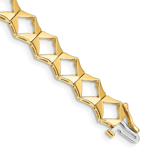 14K Yellow Gold Holds 19 Stones Up To 3.25mm Add A Diamond 7 Inch Tennis Bracelet
