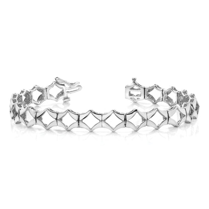 14K White Gold Holds 19 Stones Up To 3.25mm Add A Diamond 7 Inch Tennis Bracelet