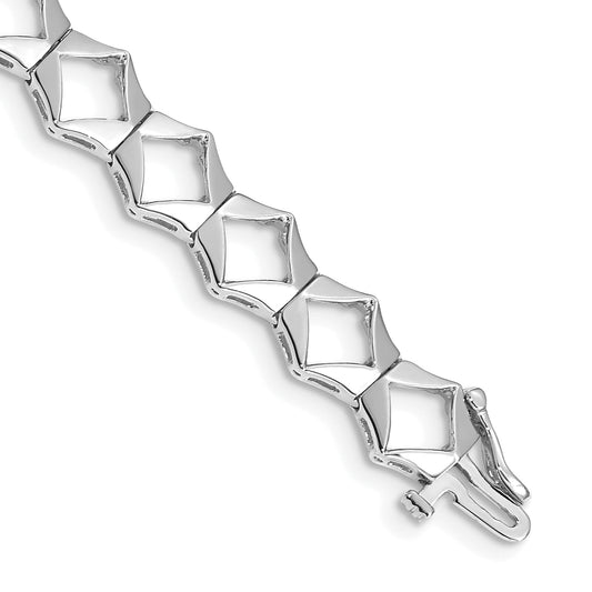 14K White Gold Holds 19 Stones Up To 3.25mm Add A Diamond 7 Inch Tennis Bracelet