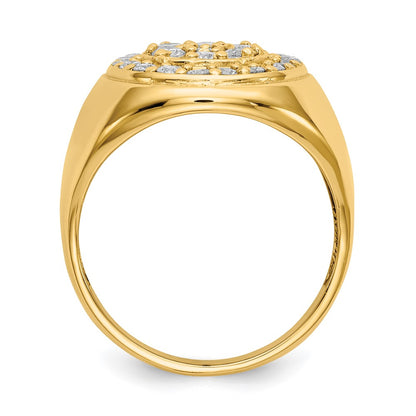 14K Yellow Gold A Real Diamond men's ring