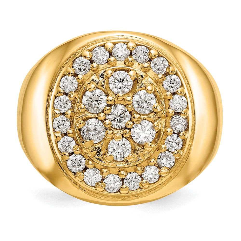 14K Yellow Gold Vs Diamond Men'S Ring