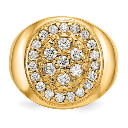14K Yellow Gold Vs Diamond Men'S Ring
